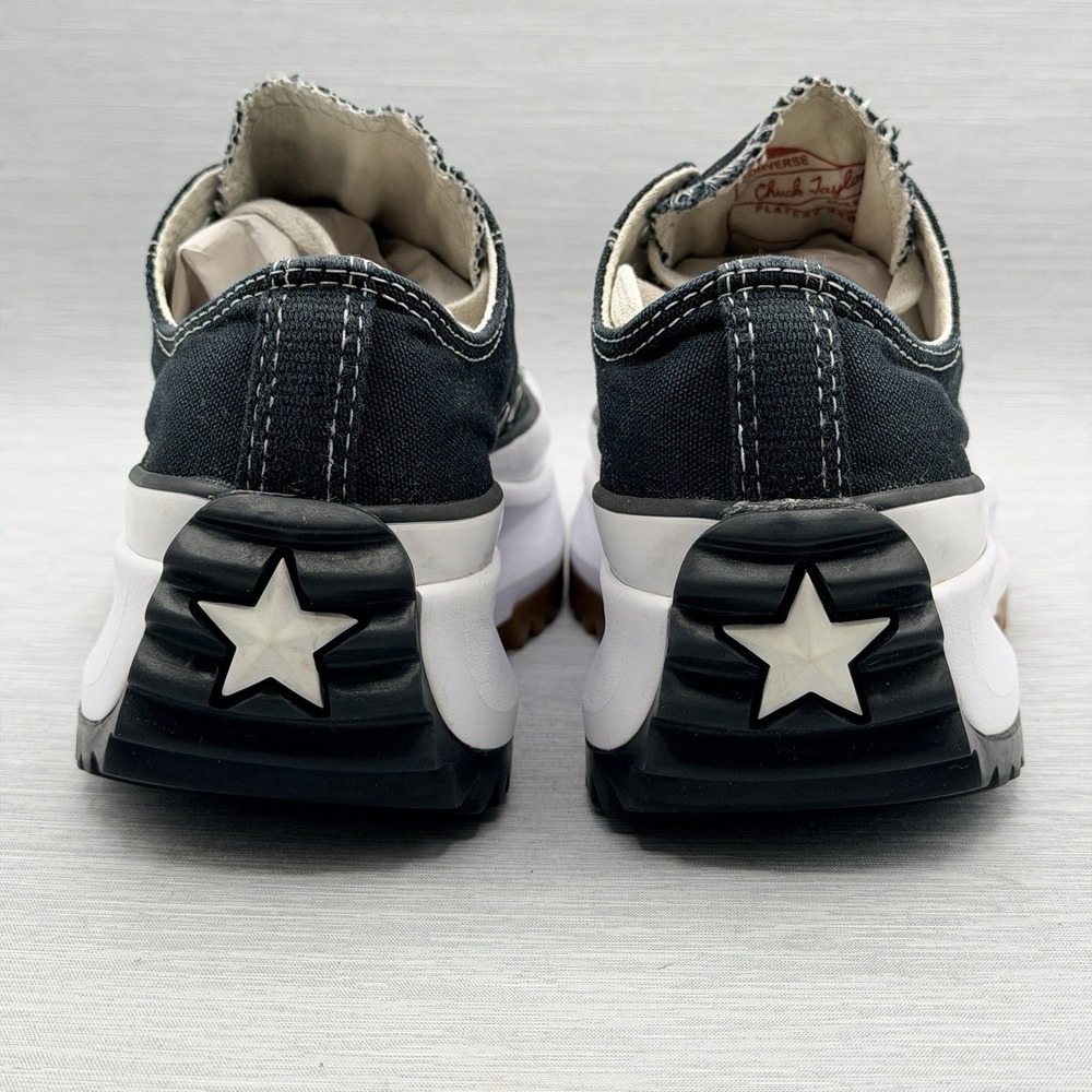 Converse Run Star Hike Women's 9 Black White Platform Low Top Sneakers Chucks - Picture 8 of 11